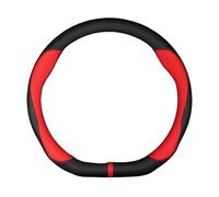 Tapa Volante Fibra Carbono Cuero para Mercedes para Benz A B C E S Clase GLB GLC GLS GLK CLK CLS CLS CLK CLK para AMG Cubierta Volante(Tipo D Rojo)