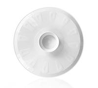 Tapa volteatortillas 26cm, tapa para sartén y para voltear tortilla de patatas, giratortillas de plástico para microondas, frigorífico, LIBRE DE BPA, tapa girar tortilla (25,5, Blanco)