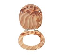 Tapa Wc Amortiguada Asiento de inodoro con núcleo madera MDF y cierre, diseños multicolor, un elemento esencial for el baño estilo (paquete 1)(Color05)