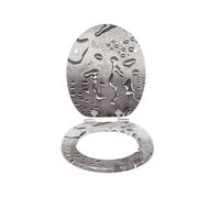 Tapa wc Asiento de inodoro con núcleo madera MDF y cierre, diseños multicolor, un elemento esencial for el baño estilo (paquete 1) Tapa wc universal cierre suave(Color06)