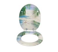 Tapa WC Asiento de inodoro con núcleo madera MDF y cierre, diseños multicolor, un elemento esencial for el baño estilo (paquete 1)(Color03)