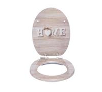 Tapa Wc Asiento de inodoro con núcleo madera MDF y cierre suave, diseños multicolor, un elemento esencial for el baño estilo (paquete 1)(Color08)