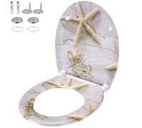 Tapa WC asiento diseño estrella cierre suave quick release