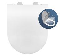 TAPA WC COMPATIBLE CIERRE SUAVE | FORMA D-U | BISAGRA AMORTIGUADA