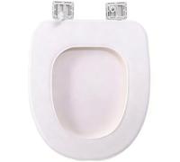 Tapa WC con Cierre Suave, Tapas de Water Cómoda ce Espuma EVA, Asiento Inodoro Diseño con Temperatura Estable para Todo el Año, Alta Resistencia(White,48x36 cm/18.9x14.2 in)