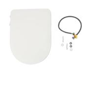 Tapa Wc Universal Asiento de inodoro bidé blanco con sistema doble boquilla, fácil instalación, apto for inodoros alargados