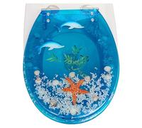 Tapa WC Universal con Dispositivo De Descenso Automático, Mundo Marino Muchos Diseños Coloridos, Fácil Limpieza, Asiento De Inodoro Extraíble, Fácil Montaje