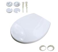 Tapa WC Universal Forma O, Blanco, Sin liberación lenta, Asiento de inodoro (ZZ)