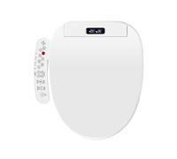 Tapa Wc Universal Tapa de inodoro alargada inteligente con calefacción, lavado que ahorra agua, boquilla limpieza automática, cierre lento y secado rápido(Long 51x39x12cm,AU PLUG_COLOR3)