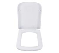 Tapa Wc Universal Tapa de inodoro cuadrada, asiento de inodoro blanco con clip, asiento de baño fácil de limpiar con liberación rápida, asiento de inodoro de cierre, fijación superior