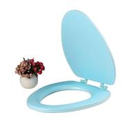 Tapa Wc Universal Toilet Seat Lightweight Soft Cover Waterproof Pad Removable Household Universal Bidet(Blue,O type)