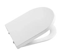 Tapa y aro compacto fabricados en material antibacteriano y latón cromado Round con caída amortiguada Inspira Roca A80152C00B
