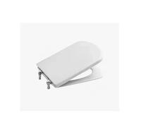Tapa y asiento con caída normal para inodoro de forma cuadrada y de color blanco Dama Senso Roca - Asiento con tapa con amortiguador