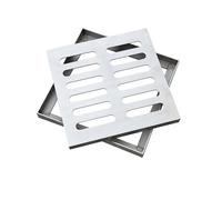 Tapa y base cuadrada de tanque séptico, Cubierta de alcantarilla empotrada y marco de tamaño, tapa de cisterna, para interiores y exteriores(60 * 60cm/23.6 * 23.6in)