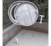 Tapa y base de tanque séptico redondo personalizable de 15 pulgadas con gancho, cubierta de alcantarilla duradera para entradas y patios