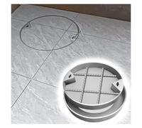 Tapa y Base empotradas para pozos de Registro de Aguas residuales con Marco. Tapa de inspección Exterior para pozos de Registro, sótanos y fosas sépticas. Ideal para pavimentos y entradas de