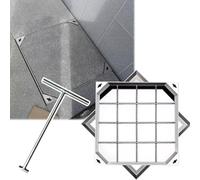 Tapa y marco de acero inoxidable invisible - Tapa cuadrada empotrable para uso en exteriores, rectangular, acceso a la cámara de inspección para patios, jardines, escuelas (50 x 85 cm)