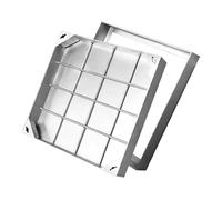 Tapa y Marco empotrados para alcantarilla, diseño Invisible para entradas de vehículos, Patios y pavimentos.
