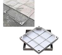 Tapa y Marco empotrados para Pozo de Registro, Tapa integrada de Acero Inoxidable para pavimentos Exteriores y fosas sépticas.
