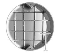 Tapa y Marco Redondos para Pozo de Registro, Tapa empotrada Invisible para Tanque séptico, Tapa de cámara de inspección Reforzada de Acero Inoxidable con Gancho de elevación (diámetro 60 cm/