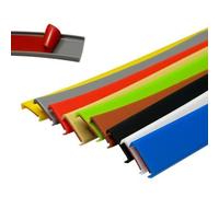 Tapacantos en forma de U, tapacantos autoadhesivo de TPE para chapas de madera, protector de cantos suave, protector de cantos de muebles para la restauración de mesas y armarios (18mm*2m,Gray)