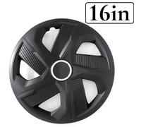 Tapacubo Individual Para Coche 14/15/16 Pulgadas, Embellecedor De Rueda Negro Y Plata Con Aro Metálico, Cubierta Decorativa Para Llantas De Acero, Diseño Deportivo, Fácil Instalación