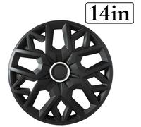 Tapacubo Individual Para Coche 14/15/16 Pulgadas, Embellecedor De Rueda Negro Y Plata Con Aro Metálico, Cubierta Decorativa Para Llantas De Acero, Diseño Deportivo, Fácil Instalación