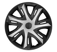 NRM N-Power tapacubos universales de 14 Pulgadas 4 Piezas (Plata/Negro)