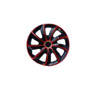 Tapacubos Stig Extra Negro/Rojo, 15 Pulgadas, Juego de 4 Unidades