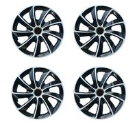 Tapacubos 16 " Set de 4 Piezas Blanco y Negro Push-In Plástico NRM EXTRA STIG