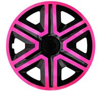Tapacubos Action Negro/Rosa, 16 Pulgadas, Juego de 4 Unidades