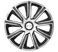 MICHELIN 009114 4 Tapacubos de Coche, NVS 49 Bicolor Negro y Gris Metalizado, 15 Pulgadas