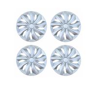 Tapacubos Coche Tapacubos De Repuesto para Llantas Rueda, Accesorios PP para SUV Y Camiones, Universales R14 R15 R16 Embellecedor Llantas Tapacubo(R16 Silver)