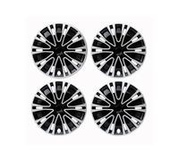 Tapacubos Coche Tapacubos Repuesto Universales para Ruedas R14, R15 Y R16 En Pulgadas para Llantas PP A Presión SUV Camión Embellecedor Llantas Tapacubo(R15 Black Silve)