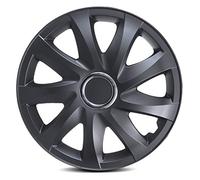 Tapacubos Drift Negro Mate, 15 Pulgadas, Juego de 4 Unidades