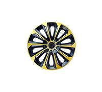 Tapacubos Extra Strong Negro/Dorado, 15 Pulgadas, Juego de 4 Unidades