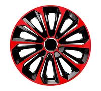 Tapacubos Extra Strong Negro/Rojo, 15 Pulgadas, Juego de 4 Unidades