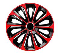 Tapacubos Extra Strong Negro/Rojo, 16 Pulgadas, Juego de 4 Unidades