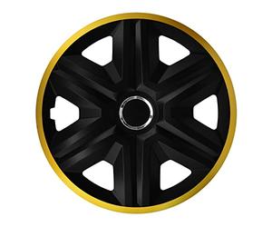 Tapacubos Fast Lux Gold 15 Pulgadas, Juego de 4 Unidades