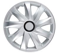 Tapacubos KANDO Plateado 15", set 4 piezas, color negro