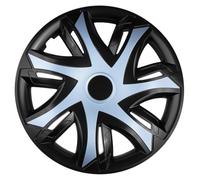 NUEVO 4x Tapacubos QUAD N-POWER Azul-Negro 15" para todos los turismos (excep...