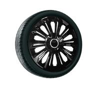 Tapacubos Universal 14 pulgadas Negro Lacado 4 piezas Strong