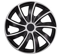 Tapacubos Universales 13" QUAD BICOLOR CS 4xTapacubos 13 Pulgadas Negro Plata