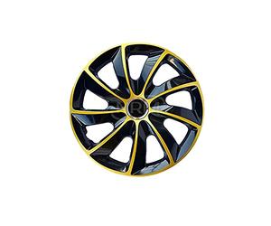 Tapacubos universales 13" Stig Extra NRM, 4x Tapacubos 13 Pulgadas negro oro