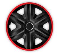Tapacubos universales 14 pulgadas FAST LUX rojo 4 piezas