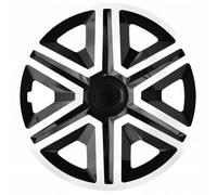 Tapacubos universales 15 pulgadas NRM ACTION blanco negro 4 piezas