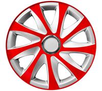 Tapacubos universales 15 pulgadas NRM Drift Extra rojo plata