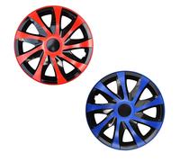 Tapacubos Universales Juego de 4 Tapacubos 13" 14" 15" 16" 4 Piezas Rojo Azul