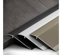 Tapajuntas Suelo 10cm Extra Ancho Tira De Transición De Piso De Aluminio, Tiras De Transición De Suelo Para Suelo Con Desnivel Rango De Altura Del Umbral: 1.5-4.5cm ( Color : Black , Size : 91.5cm/36i