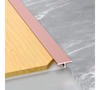 Tapajuntas Suelo Tira De Transición De Aluminio, 3 Pieza * 100cm, Cubrecantos Para Juntas Entre Suelo Y Baldosa, Barra De Transición(Rose Gold,1.2cm/0.47in)